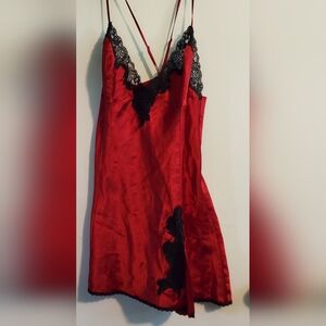 Red and Black slip on dress